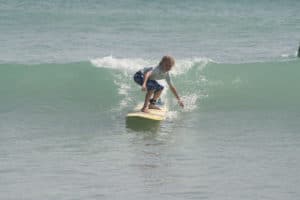 Boy Surfing